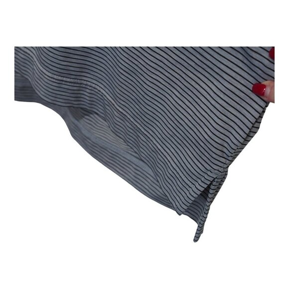 FootJoy Mens Polo Shirt Grey Striped Sz L GOLF TENNIS - Picture 5 of 8